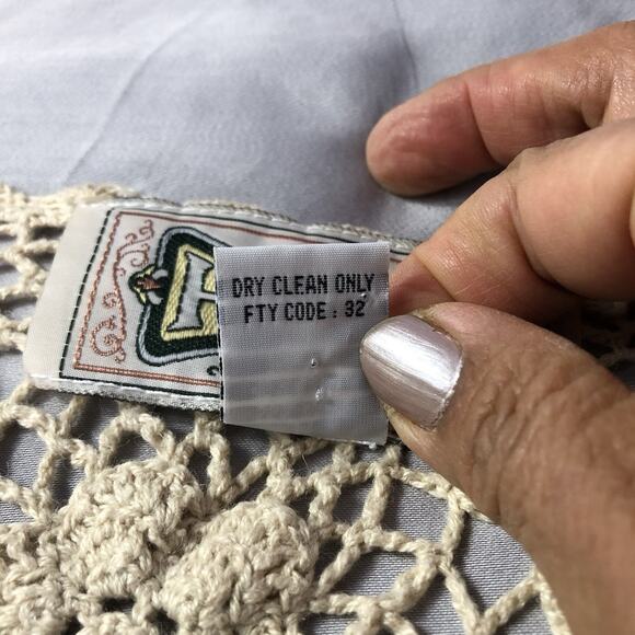 90s Vintage Crochet Top Size Medium Y2K Boho Beach Coastal Cowgirl Gilmore Girls - Picture 7 of 9